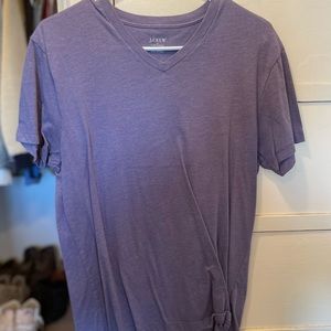 J. Crew men’s medium purple v neck tee shirt